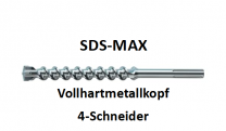 SDS-MAX Vollhartmetallkopf 4-Schneider Bohrer